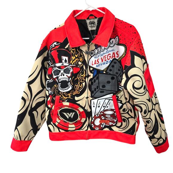 Watson Sz Large The Gambler Play To Win Las Vegas Jacket - Picture 1 of 9